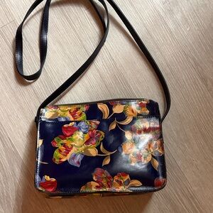 Patricia Nash Floral Crossbody Bag - Navy and Multicolor